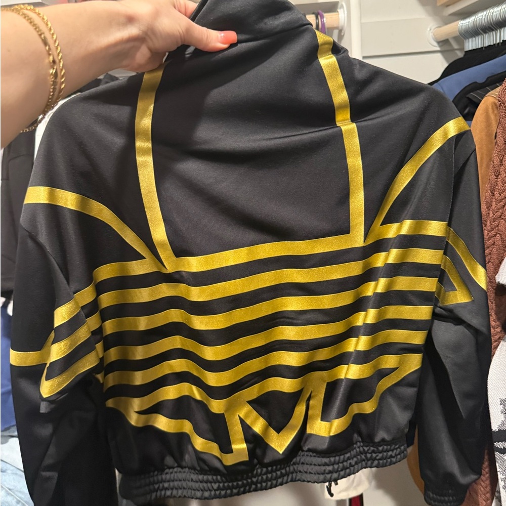 Adidas Black and Gold Jacket - Picture 2 of 3